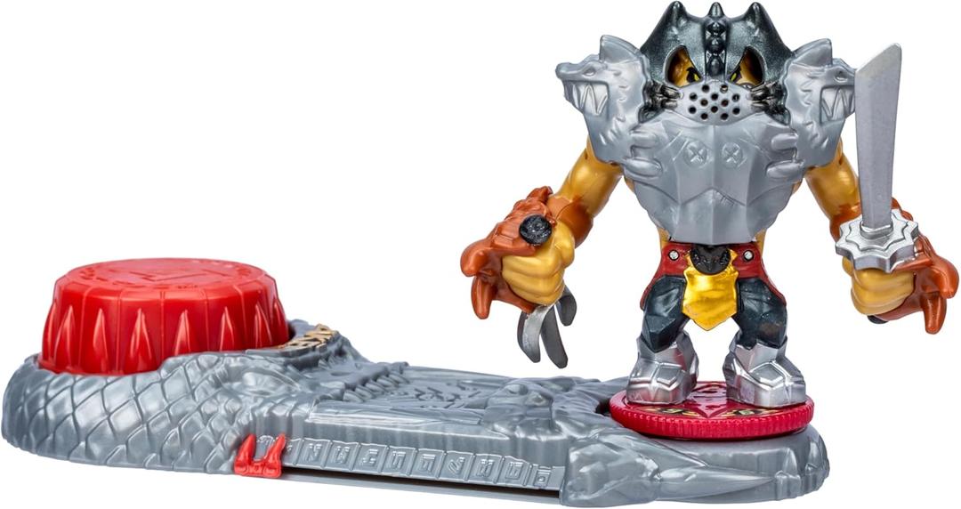 Legends of Akedo Ninja Bosses, Golden Lion Prideheart, 3 Inch Tall Battling Warrior Figure with 360 Attack Spin Action, Double Defense Armor Pops Off When Struck, 2 New Ninja Bosses to Collect