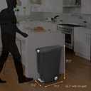 simplehuman 40 Liter / 10.6 Gallon Slim Kitchen Step Trash Can With Secure Slide Lock, Grey Plastic