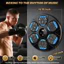Music Boxing Machine, Wall Mounted Bluetooth Punching Pad with Gloves Height Adjustable Easy Setup with 5 Levels for Adults and Kids, Bluetooth Music Boxing for All Groups at Home and Office, Color: Dark Black
