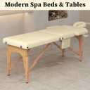 civama Massage Table Massage Bed Portable, 29 LBs Light Weight Foldable Tattoo Facial Care Spa Lash Bed Aluminum Frame with Accessories Carrying Bag, Beige