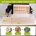 3 in 1 Extra Large Rabbit Hay Feeder with Litter Box, Wooden Bunny Toilet, for Large and Medium-Sized Dwarf Rabbit, Other Animals