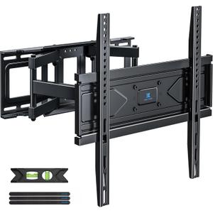 UL Listed Full Motion TV Wall Mount for Most 32-70 inch TVs, Wall Mount TV Bracket for 40 50 55 65 inch tv with Smooth Swivel, Tilt, Extension, Level-Has Hardware & Drill Template