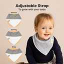 KeaBabies 8-Pack Organic Baby Bandana Bibs for Boys, Girls - Super Absorbent Triangle Baby Bibs for Drooling and Teething Infant, 100% Cotton Extra Soft for Newborn, Infant 0-36 Months (Nordic)