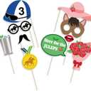 55PCS Kentucky Party Derby Day Photo Booth Props Supplies Horse Racing Decorations