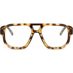 livho Retro Aviator Blue Light Blocking Glasses for Women Men with Soft Case, Trendy Rectangle Computer Eyeglasses