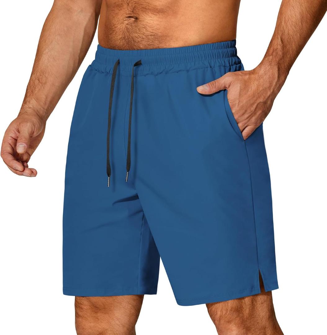 COOFANDY mens Athletic Shorts (Blue, M)