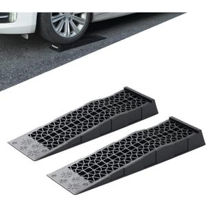 Donext Ramps Low Profile Plastic Car Service Ramps 3 Ton Truck Vehicle - 2 Pack