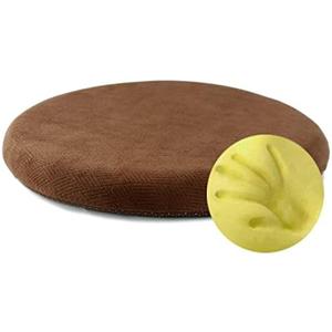 Sigmat Memory Foam Seat Cushion Anti-Slip Soft Round Stool Cushion Chair Pad 16 Inch Coffee