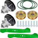 46 inch Deck Rebuild Kit Fits Cub Cadet LTX1045 LTX1046 LTX1046VT, 2 Spindles 618-04865 618-04636, 2 Blades 742-04290 942-04244, 2 Idler 753-08171, 103" Deck Belt 754-04219