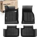 YHTAUTO Floor Mats Fit 2014-2024 Mini Cooper 4 Door, TPE Floor Liners All-Weather Protection Custom Fit, 1st & 2nd Row, Set of 4 Black