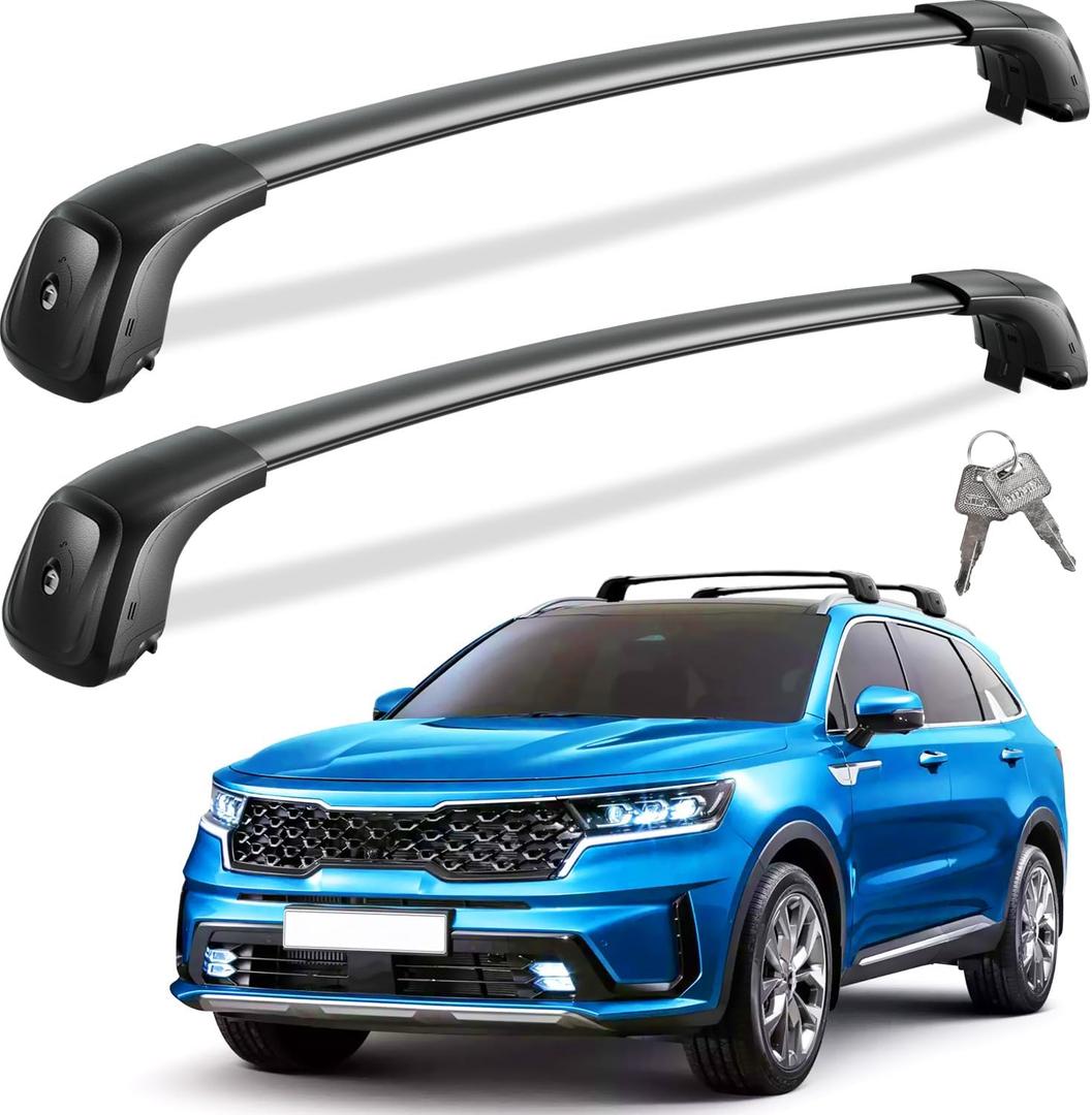 Wonderdriver 330lbs Lockable Roof Rack Cross Bars Compatible with KIA Sorento & Sorento Hybrid 2021-2026 with Flush Side Rails, Heavy Duty Aluminum Roof Rails Crossbars Rooftop Cargo Carrier Luggage