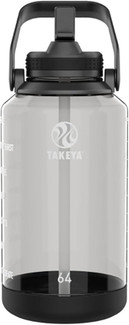 64OZ TRITAN MOTIVATIONAL WATER BOTTLE WITH STRAW LID