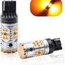 LivTee 7440 W21W WY21W LED Turn Signal Light Blinker Bulbs - Error Free Canbus - Anti Hyper Flash, Amber Yellow