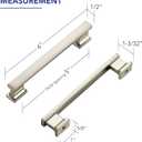 Ravinte Hardware 10 Pack 5 Inch (128mm) Brushed Nickel Cabinet Pulls, Heavy Duty Kitchen Drawer & Cupboard Handles, Solid Cabinet Hardware