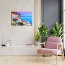 PoGoXiPoYo Italy Amalfi Coast Wall Art Canvas Prints Mediterranean Positano Europe Italian Travel City Landscape Pictures Wall Decor for Bedroom Living Room Office 16x24inch