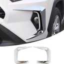 Car Accessories Exterior Fog Light Trim Cover Front Eyebrow Spoiler (Chrome) Fit for 2019-2024 2025 Toyota Rav4 ABS 2 PCS Not Fit RHD/Adventure