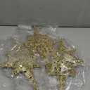 Baquler 3 Pcs 11.8 Inch Christmas Glitter Bethlehem Star Hanging Outdoor Lighted Christmas Star LED Xmas Lights Hanging Xmas Decorative Ornaments for Indoor Outdoor Nativity Tree Window Porch