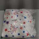 Horaldaily 4th of July Flannel Blanket Throw, Fireworks Freedom Independence Day Memorial Day Soft Fuzzy Plush Cozy Fleece Blankets for Couch Sofa Bed Decor, Ideal Gifts for Kids Adults 50x60 (White)