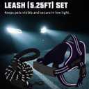 AUROTH Dog Harness and Leash Set, Soft Padded Service Dog Vest with 5.25FT Dog Leash, No Choke, Easy On Pet Vest, Adjustable Reflective No Pull Pet Vest Medium Sized Dog, Easy Walking and Training