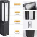 MVBT Solar Pathway Lights Outdoor, 31.5" Landscape Path Lights, IP65 Waterproof Bollard Light Outdoor, 3000K Solar Lamp Path Light, Modern Commercial Pathway Lighting for Walkway Driveway Garden Patio