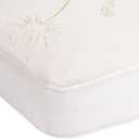 Sealy Baby Healthy Grow Plush Fitted Waterproof Infant Crib Mattress Protector Pad and Toddler Bed Cover, Organic Cotton and PolyBlend Top, Machine Washable and Dryer Friendly, 52 x 28- White