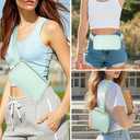 Cross Body Fanny Pack for Women,Fashion Waist Packs Crossbody Bags,Belt Bag with Adjustable Strap - Light Green