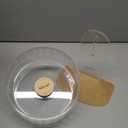 Niteangel Super-Silent Hamster Exercise Wheels - Quiet Spinner Hamster Running Wheels with Adjustable Stand for Hamsters Gerbils Mice Or Other Small Animals (M, Transparent)