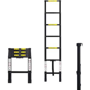 Telescoping RV Bunk Ladder 60-Inches (5 ft) - Heavy Duty Lightweight Premium Aluminum Adjustable Portable Extension Ladder for Bunk Bed RV Camper Travel Trailer Loft Dorm and Home (TLL60BK)
