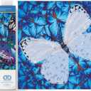 DIAMOND DOTZ Flutterby White Diamond Painting Kits for Adults - Diamond Art Kits a Relaxing Creative Craft Kit with Dotz Gems 12x12