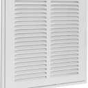 EZ-FLO 10 x 10 Inch (Duct Opening) Return Air Vent Cover for Wall or Ceiling, Solid Steel Return Air Filter Grille, HVAC Vent Cover, White, 61657