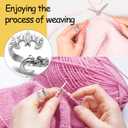 Adjustable Crochet Tension Ring for Crocheting, Crochet Ring for Finger, Knitting Accessories for Crochet Mother Gifts with Box (Bat)