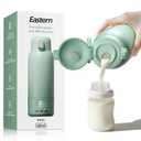 Portable Bottle Warmer for Travel - Portable Milk Warmer for Baby - Fast Heating Fast Heating Breast Milk & Formula Warmer 17oz Capacity, Adjustable Temp Long Battery Life for Outdoor Airplane and Car