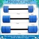 Soulchen 3 Pack Swim Barbells Long Aquatic Exercise Dumbbells Eva Foam Water Weights Dumbbell Pool Exercise Equipment For Adults For Pool Strength Training Workouts Loss(Sapphire Blue)