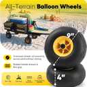 Sekey Heavy Duty Beach Wagon with 9" Big Sand-Proof Wheels, 300L Oversized Foldable Beach Cart with Cooler| Adjustable Handle & Balloon Tires for Sand, Camping,Vacation