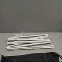 Bianyo Upgraded Display Stand with Upper Cover & Carry Bag, Black/White Steel, 5 lb Capacity, Adjustable & Portable for Indoor/Outdoor Canvas, Posters & Boards (White, Pack of 2)