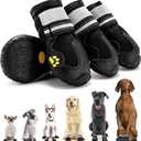 Dog Shoes, Dog Boots for Small, Medium & Large Dogs, Anti-Slip & Paw Protectors Pet Shoes for Indoor/Outdoor Walking on Summer Hot Pavement, Winter Snowy Day,Rainny Day (4PCS, Black) (3.15"(W)x3.35"(L))