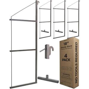 Heavy Duty Shipping Container Shelving, 4 Pack Shipping Container Accessories, Pre Welded Storage Container Shelves, Conex Compatible Shipping Container Brackets
