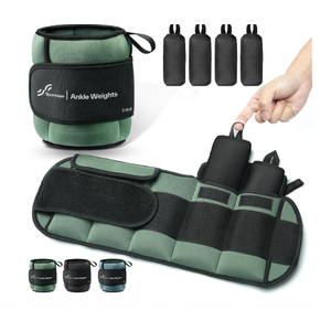 Sportneer Adjustable Ankle Weights for Women and Men 1 Pair of 10 LBS Heavy Weighted Leg Weights with Adjustable Straps, Strength Training Weights for Yoga, Aerobics, Gym, Fitness, Workout