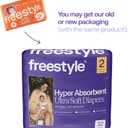 Freestyle BambooTek Diapers (Size 2) Hyper Absorbent & Non-Toxic Disposable Diapers for Sensitive Skin Ultra Soft Diapers (12-18 lbs) 192 Count
