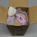 Pandaloo Glass Cups With Lids and Straws -20 Fl Oz- Perfect Size Iced Coffee Cup - Smoothie Cup With Bamboo Lid and On the go Lid - Glass Tumbler With Straw (1 Count (Pack of 1), Lilac Rhapsody)