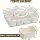 Snackle Box Container | Made with Food-Grade Durable Plastic | 8 Compartment Snack container with lid and Handle | Dishwasher Safe Snackle Box | perfect for Kids, Adults,Traveler and for picnic