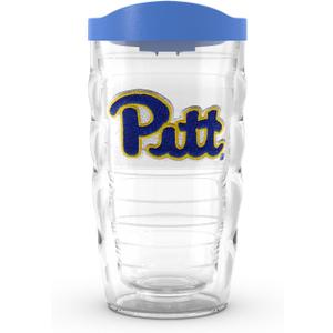 Tervis Made in USA Double Walled University of Pittsburgh Panthers Insulated Tumbler Cup Keeps Drinks Cold & Hot, 10oz Wavy, Primary Logo
