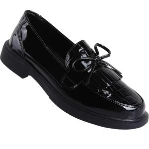 VOCNTVY Loafers for Women Slip On Comfort Business Work Shoes (7.5, Black 2)