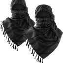 Luxns Military Shemagh Tactical Desert Scarf / 100% Cotton Keffiyeh Scarf Wrap for Men And Women
