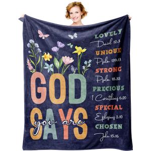 Xutapy Christian Gifts for Women Blanket 60''X50'', Inspirational/Religious/Catholic/Spiritual/Baptism/Confirmation Gifts for Girls/Sister/Friend/Daughter, Birthday/Faith Present