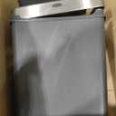 Rubbermaid Premier Series IV Step-On Trash Can for Home and Kitchen, 12.4 Gallon, Stainless Steel Lid Charcoal, for Home/Kitchen/Garage/Apartment/Office