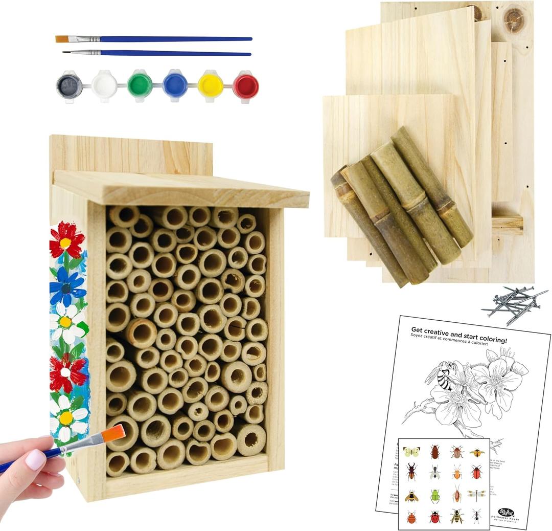 Nature's Way Bird Products DIY-BEE My First pollinator Garden House, Wood (7.5"H)