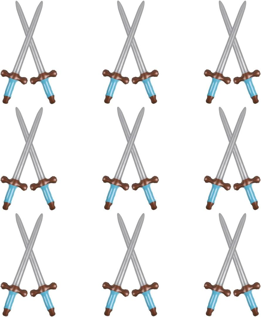 18 Pcs Inflatable Swords Inflatable Pirates Sword Pirate Party Favors for Birthday Swimming Pool Party Cosplay Halloween Costume Accessories Stage Props, 24 Inch