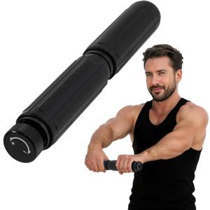 LIZAAL Forearm Strengthener, Adjustable All-Metal Grip Strength Trainer, Forearm Exerciser & Wrist Roller with Silicone Grip, Portable Forearm Strength Trainer for Hand, Wrist & Forearm Workout