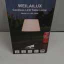 WEILAILUX Outdoor Battery Operated Table Lamp Waterproof, 4000mAh Cordless Table Lamp Rechargeable, Touch Dimmable Desk Lamp, LED Night Light for Patio Camping Restaurant Home, H9.6in, Dark Grey